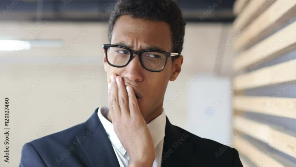 Toothache, Black Businessman in Suit with Tooth Pain, Portrait Toothache, Black Businessman in Suit with Tooth Pain, Portrait