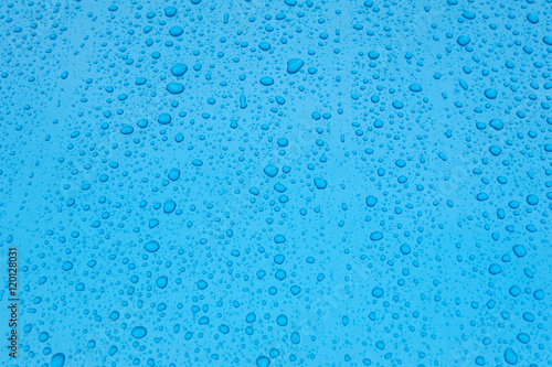 drops of water-repellent surface in Blue & white