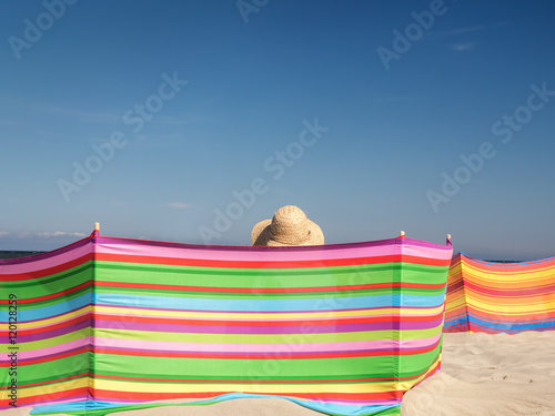 Female sunbather at the beach