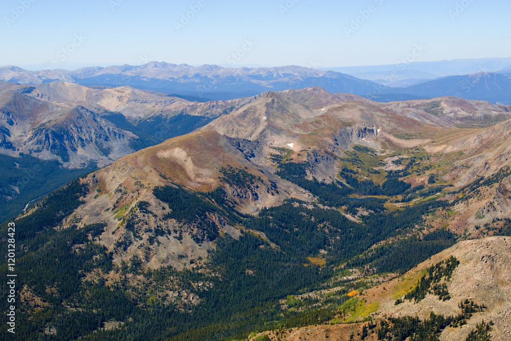 Hikers and Scenery on Mount Yale Colorado