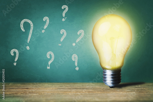 Question text and bulb