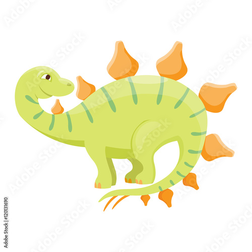 Cartoon dinosaur vector illustration.