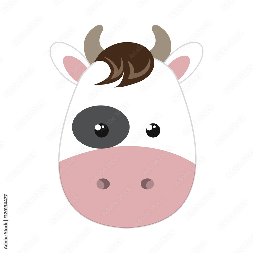 cow animal character cute cartoon. vector illustration cow animal character cute cartoon. vector illustration