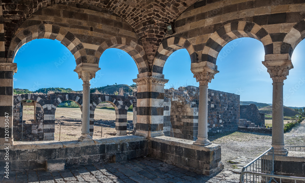 View at the Basilica Holy Trinity of Saccargia - Sardinia - Ital