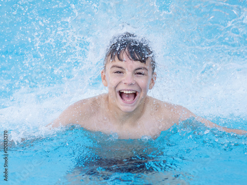 Happy boy in pool © valiza14