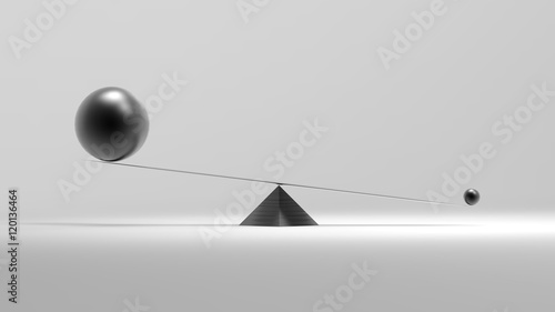 3d rendering Balance concept with nice background