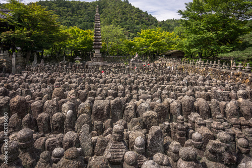 Adashino Nenbutsu-ji temple in Kyoto (Japan), home of approximat