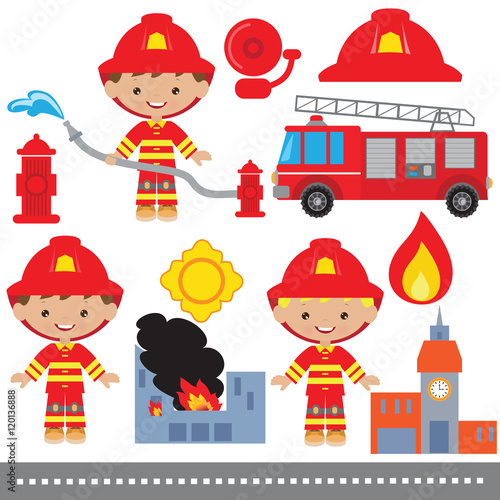 Fireman vector illustration