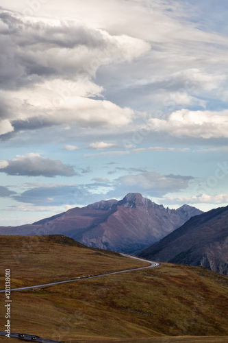 Longs Peak and Trail Ridge Road after a storm