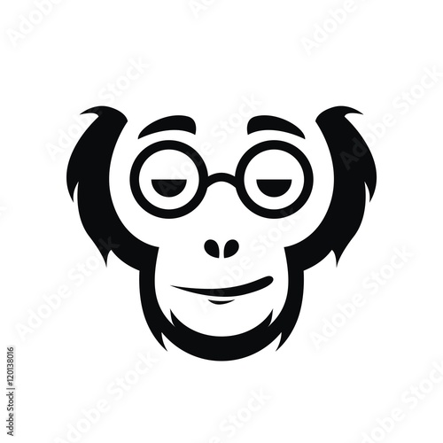 Head of an monkey vector