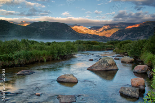 Fog Rolls in on Moraine Park and the Big Thompson River in Rocky