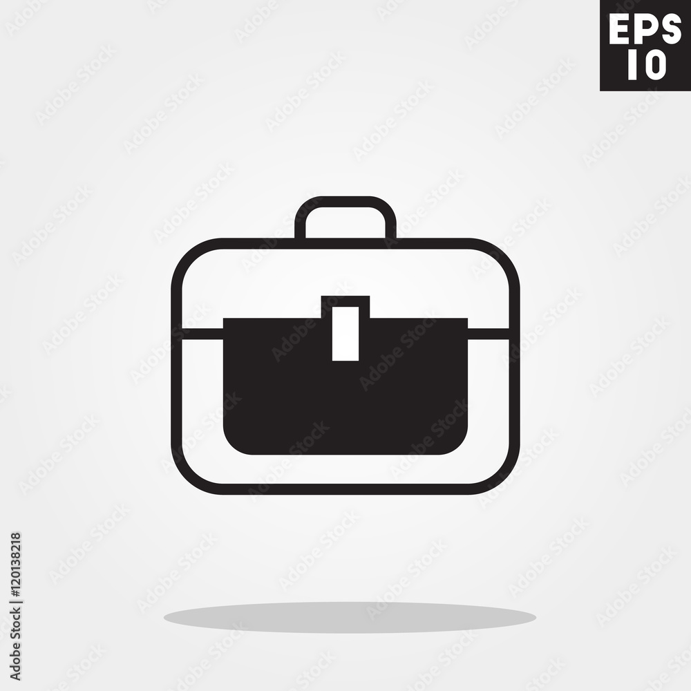 Suitcase icon in trendy flat style isolated on grey background. Suitcase symbol for your design, logo, UI. Vector illustration, EPS10. Suitcase icon in trendy flat style isolated on grey background. Suitcase symbol for your design, logo, UI. Vector illustration, EPS10.
