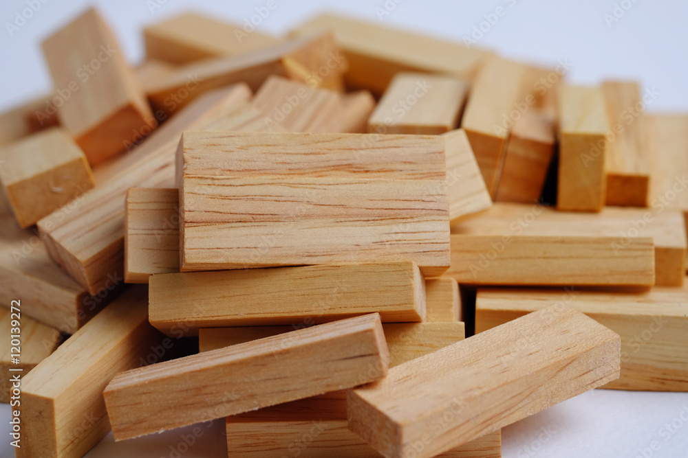 Wooden block. Wooden block.