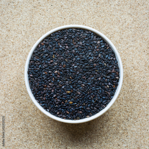 Black sesame seeds, Colorful various beans or lentils and whole