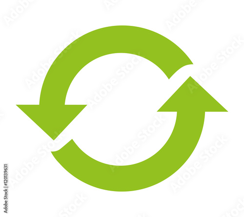 recycle arrows reuse symbol vector illustration design