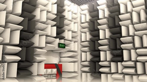 Computer generated, Sound proof room, anechoic chamber.