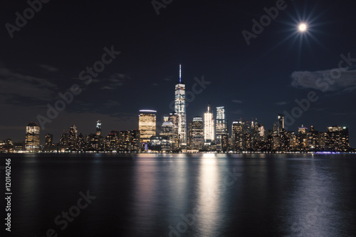 New York City at night.