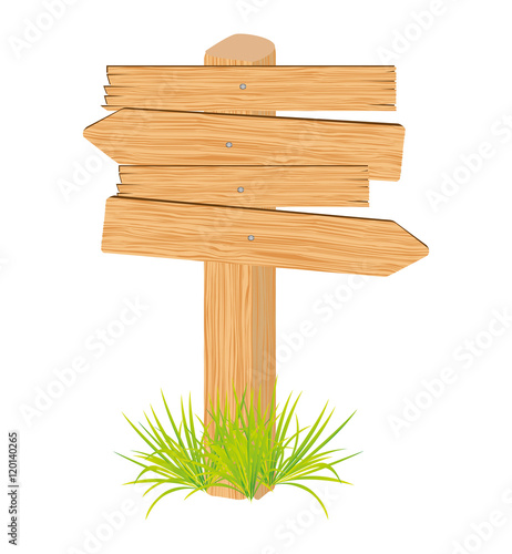 wooden label sign isolated vector illustration design