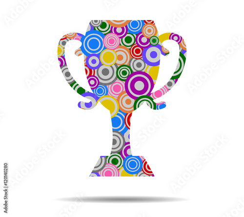 cup champion circles icon vector