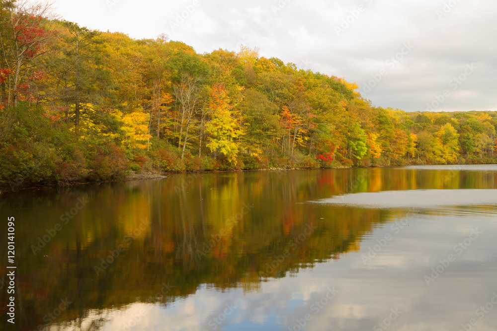 Fall landscape at sunset. Fall landscape at sunset.