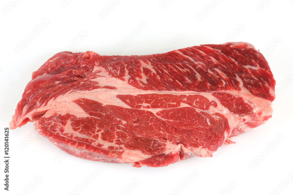 fresh beef isolated on white background