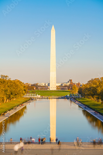 Washington Monument and pool in Washington DC, USA