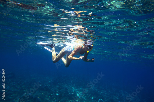 Beautiful women snorkeling