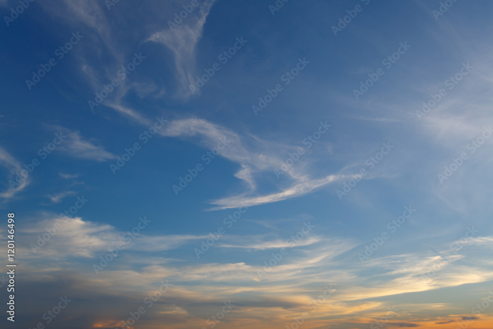 Fototapeta premium Background beautiful Clouds and sky at sunset