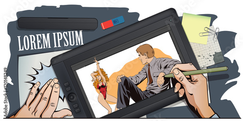 Man watching the dancing girl