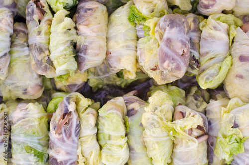 Meat wrap in cabbage (also called as spring roll cabbage recipe)
