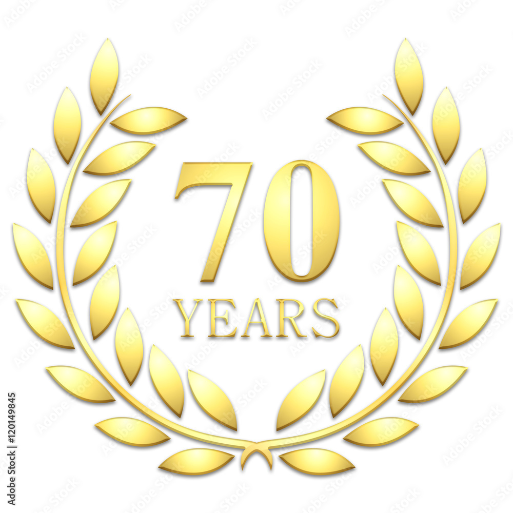 Golden laurel wreath 70 years Golden laurel wreath 70 years