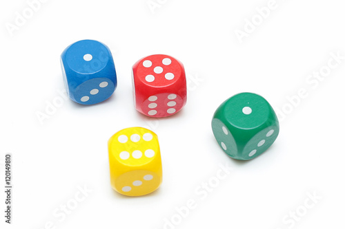 Dice concept for business risk, chance, good luck or gambling