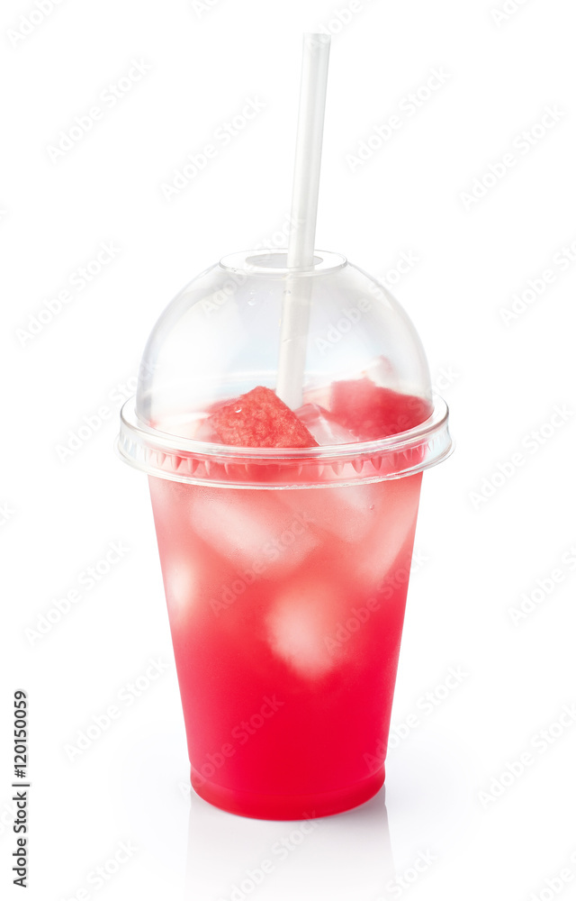 Watermelon smoothies isolated on white background Watermelon smoothies isolated on white background