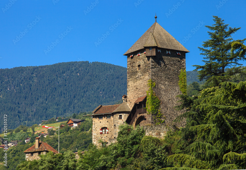 Beautiful Castle of Chiusa near Bolzano, Northern Italy