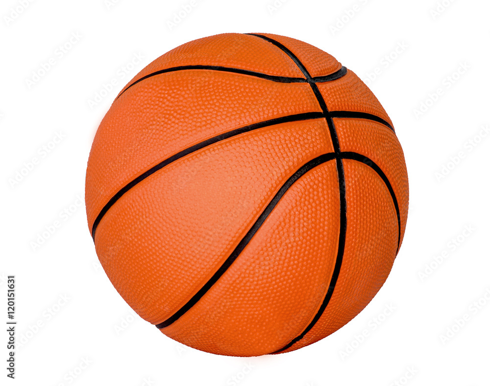 Basketball ball over white background.