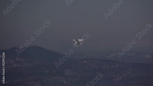 Drone Over Winter Forest