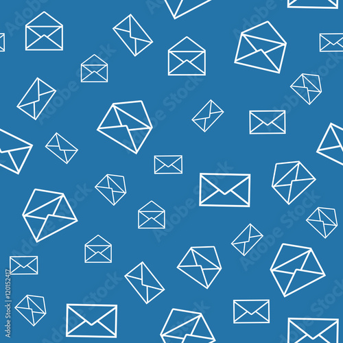 Seamless pattern with envelopes