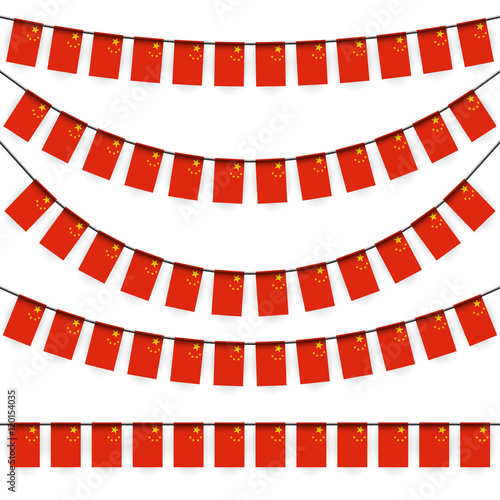 garlands with china national colors