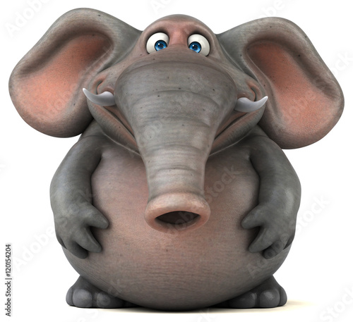 Canvas Print Fun elephant - 3D Illustration