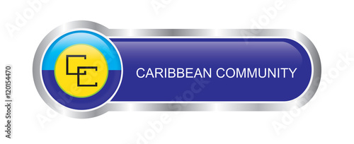 Caribbean Community (CARICOM) Flag glossy banner 