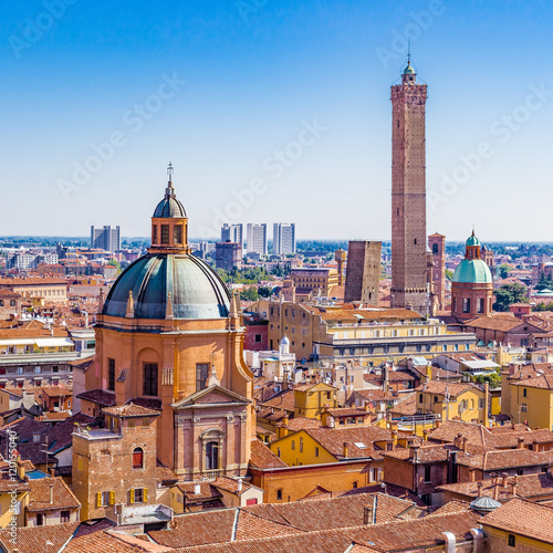 leaning towers of Bologna photo