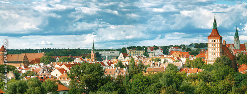 Top view of the town of Olsztyn