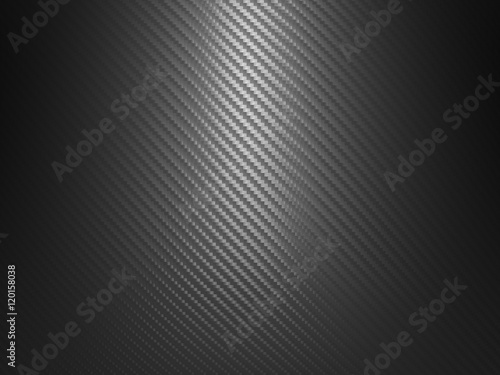  3d carbon fiber background, spot lights that illuminate parts. nobody around. concept of hi-tech and automotive industry.