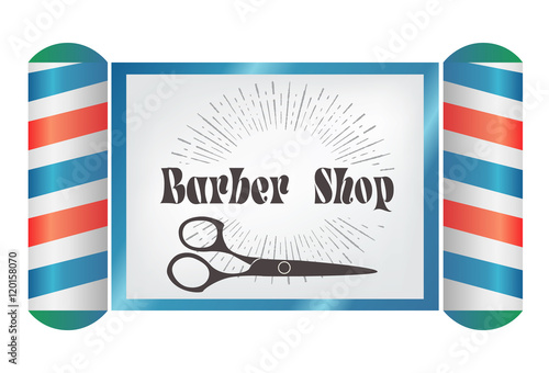 Vintage Styled Barber Shop background, vector illustration