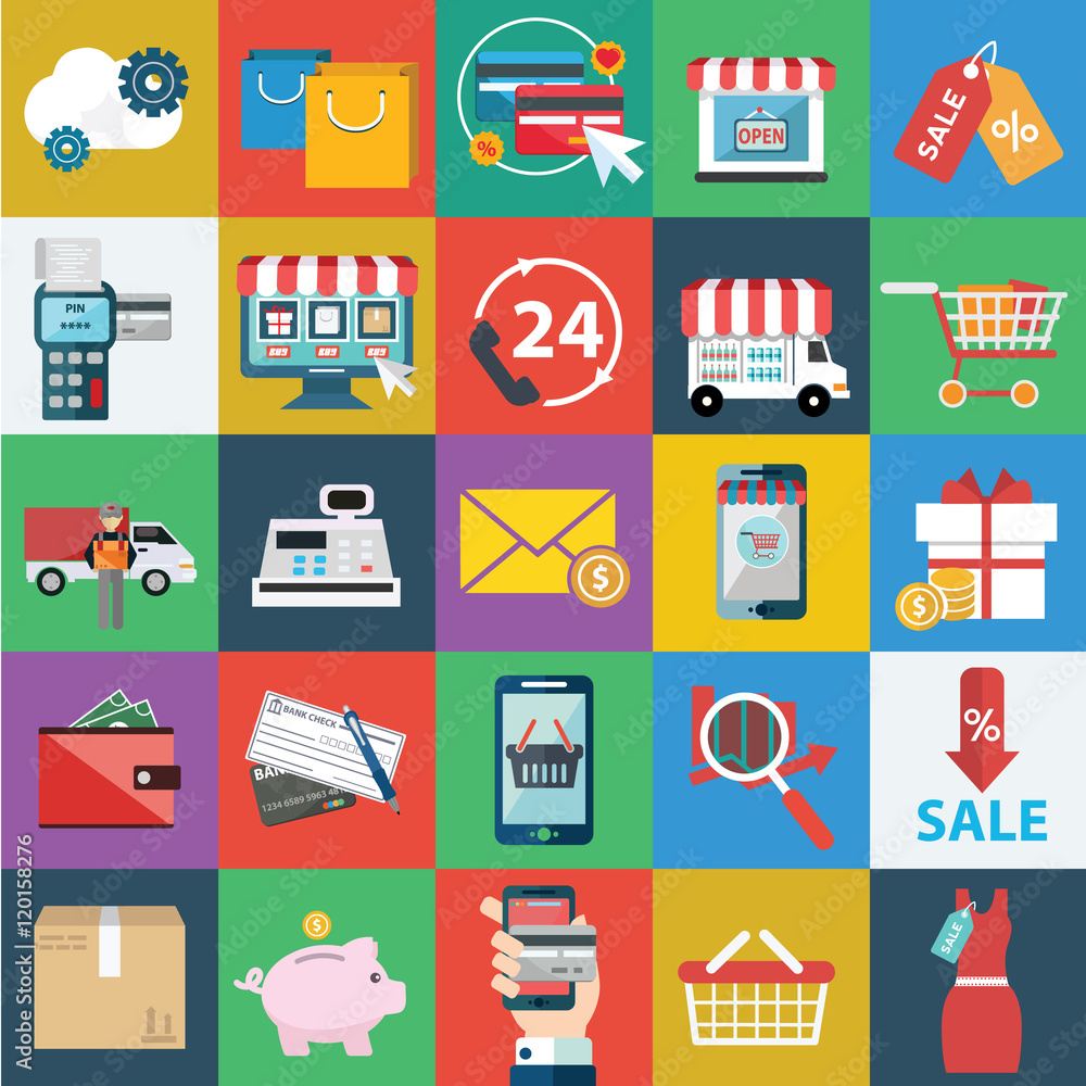 Shopping and E Commerce Icons Shopping and E Commerce Icons