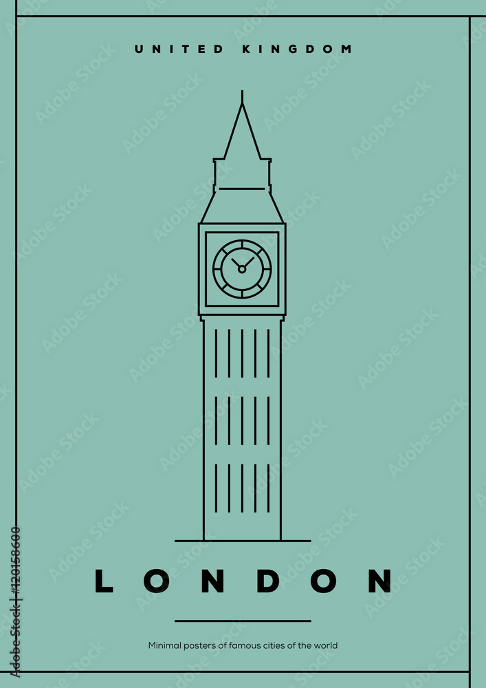 Plakat Minimalny projekt plakatu London City