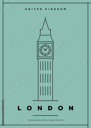 Plakat Minimalny projekt plakatu London City