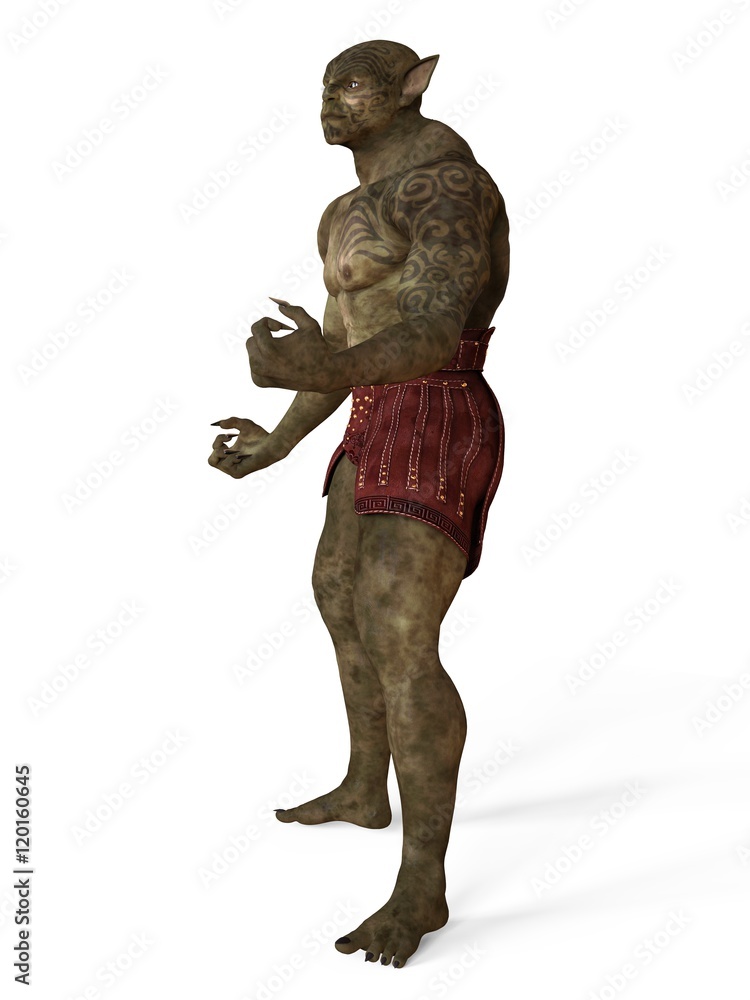 3D Illustration Of A Monster Isolated on White 3D Illustration Of A Monster Isolated on White