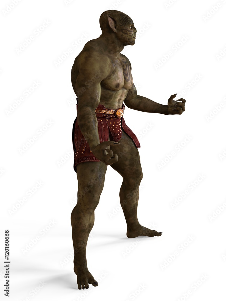 3D Illustration Of A Monster Isolated on White 3D Illustration Of A Monster Isolated on White