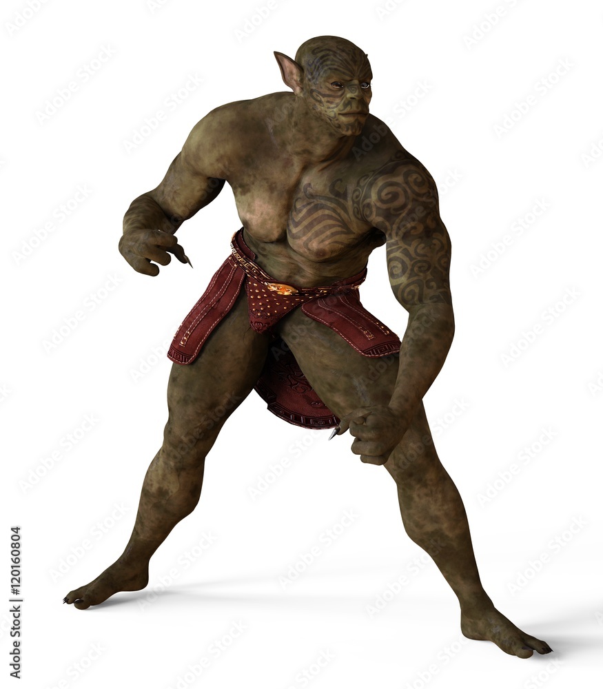 3D Illustration Of A Monster Isolated on White 3D Illustration Of A Monster Isolated on White